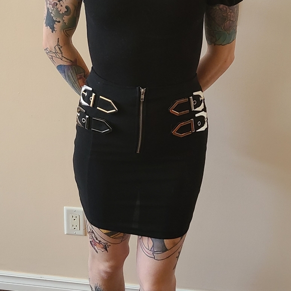 Fashion Nova Buckle Skirt - Picture 1 of 2